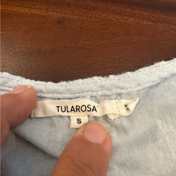 Tularosa Rocky Eyelet Wrap Dress in Baby Blue (D10) - Picture 4 of 6